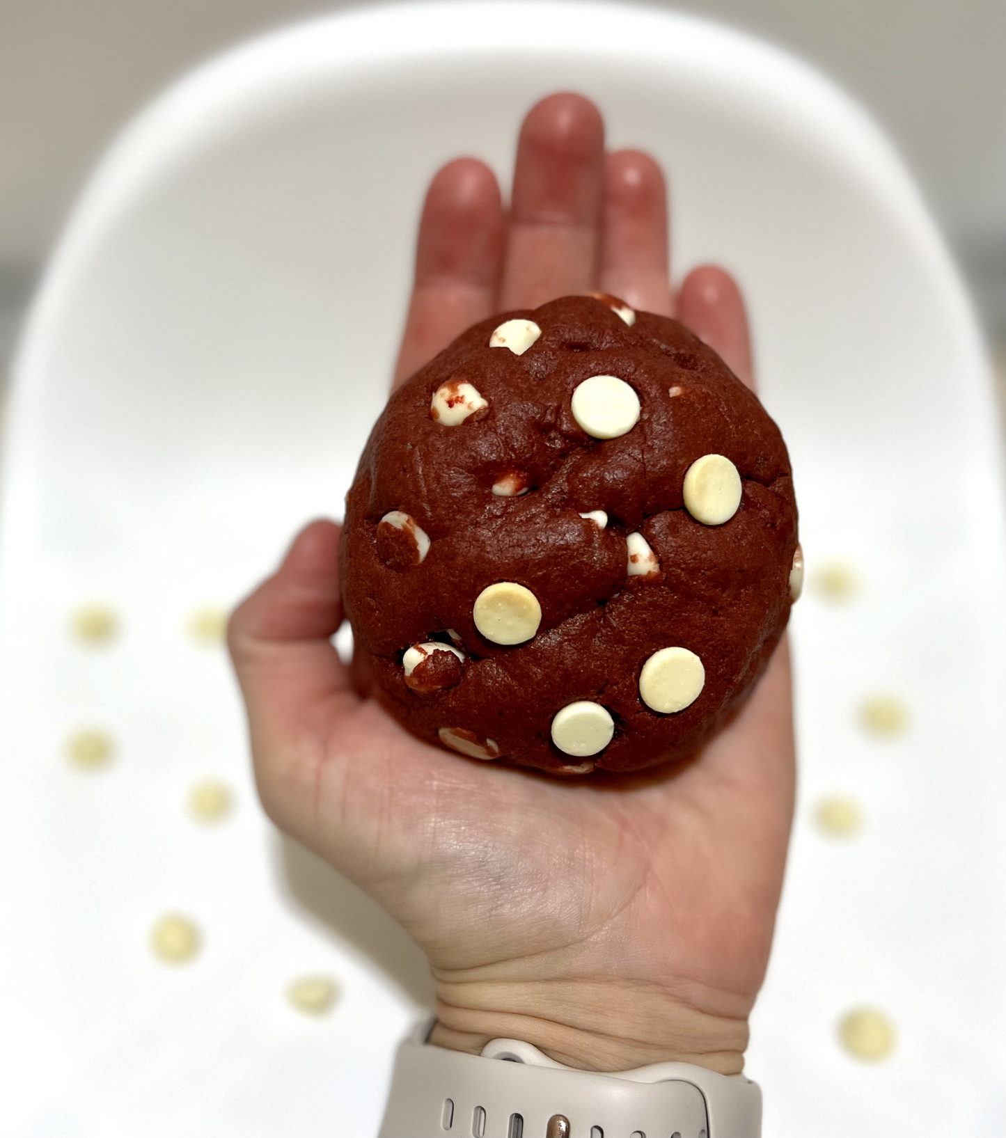 Cream Cheese Stuffed Red Velvet Cookie