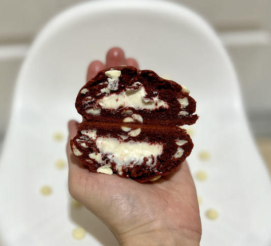 Cream Cheese Stuffed Red Velvet Cookie